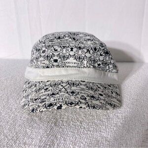 Disney Alice In Wonderland Cream Black All Over Print Hat